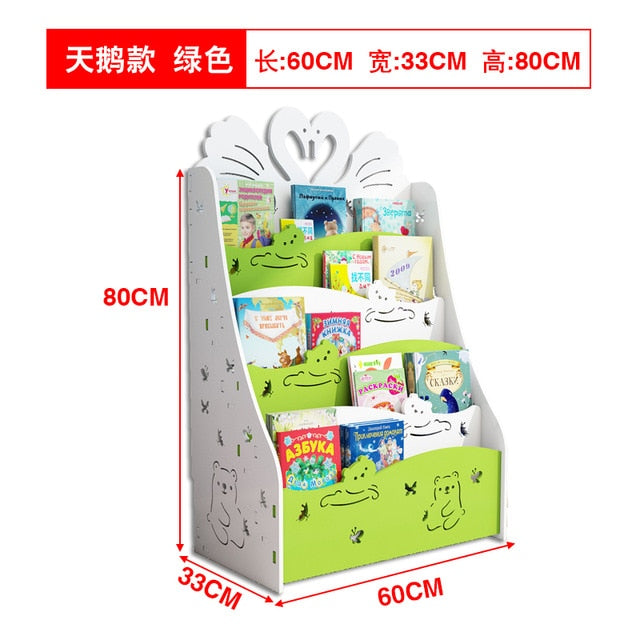 Children's Bookshelf on The Ground Simple Shelf Economic Student Bookcase Kindergarten Children's Picture Book Shelf