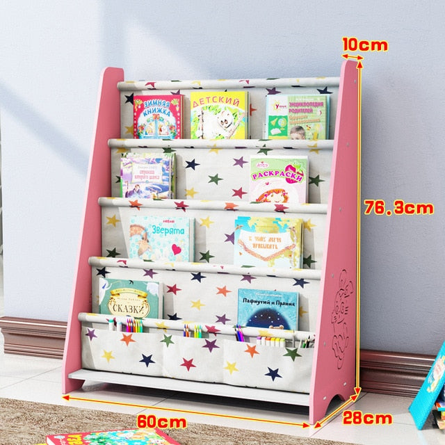 Children's Bookshelf on The Ground Simple Shelf Economic Student Bookcase Kindergarten Children's Picture Book Shelf