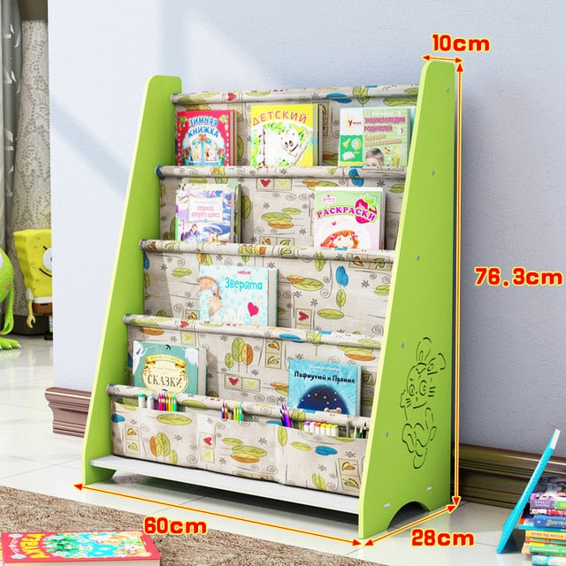 Children's Bookshelf on The Ground Simple Shelf Economic Student Bookcase Kindergarten Children's Picture Book Shelf