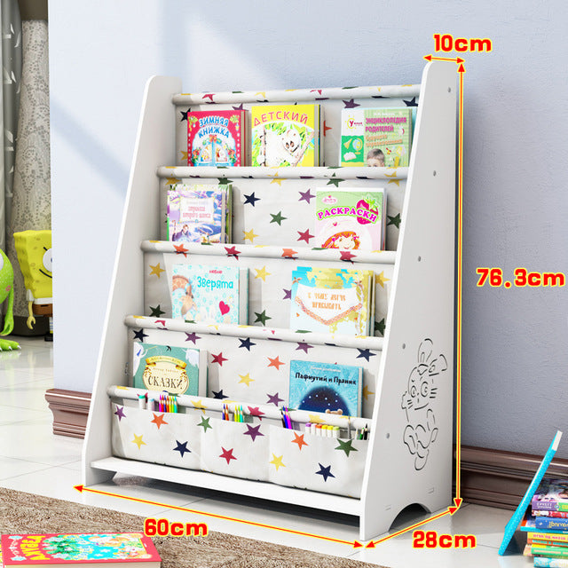 Children's Bookshelf on The Ground Simple Shelf Economic Student Bookcase Kindergarten Children's Picture Book Shelf