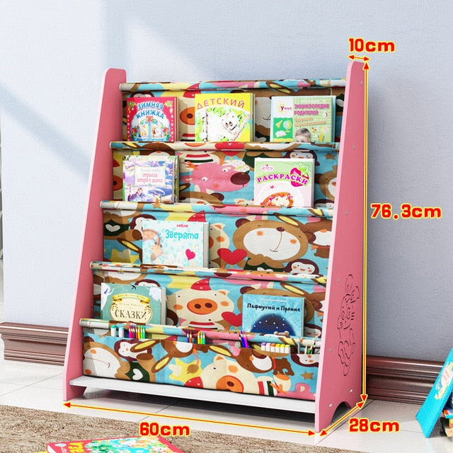 Children's Bookshelf on The Ground Simple Shelf Economic Student Bookcase Kindergarten Children's Picture Book Shelf