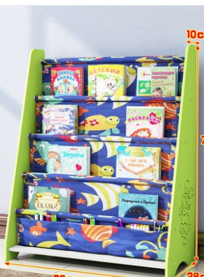 Children's Bookshelf on The Ground Simple Shelf Economic Student Bookcase Kindergarten Children's Picture Book Shelf