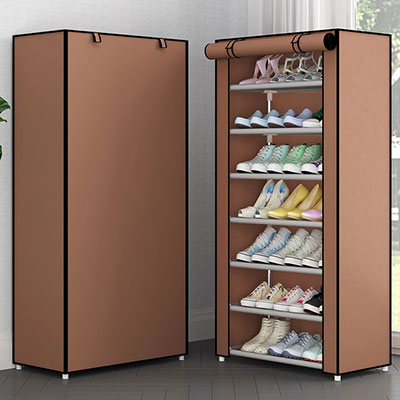 Multi-layer Dust-proof Shoe Cabinet Folding Non-woven Cloth Shoe Storage Stand Holder DIY Assembly Shoe Organizer Rack