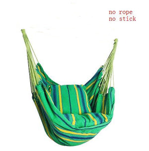 Hammock Hanging Rope Chair Garden Hanging Chair Swing Chair Seat with 2 Pillows for Garden Use (Stick not include)