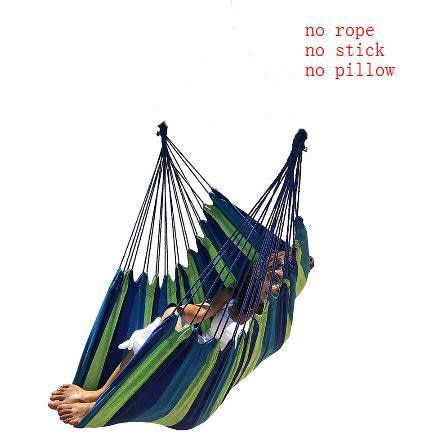 Hammock Hanging Rope Chair Garden Hanging Chair Swing Chair Seat with 2 Pillows for Garden Use (Stick not include)