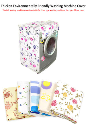 Washing Machine Covers front load household washing machine Dustproof covers Waterproof PVC Practical Floral Dust Cover