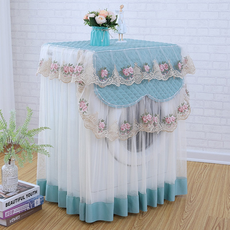 Lace Dust proof Protector Floral style Home Decor Washing Machine Cover 4 colors Washable 60*60*85cm Decoration