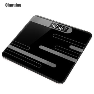 New Bathroom Floor Body Scale Glass Smart Electronic Scales USB Charging LCD Display Body Weighing Home Digital Weight Scale