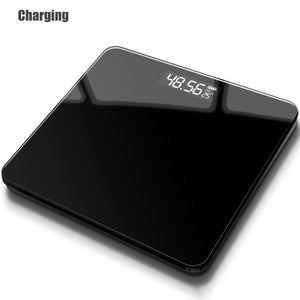 New Bathroom Floor Body Scale Glass Smart Electronic Scales USB Charging LCD Display Body Weighing Home Digital Weight Scale