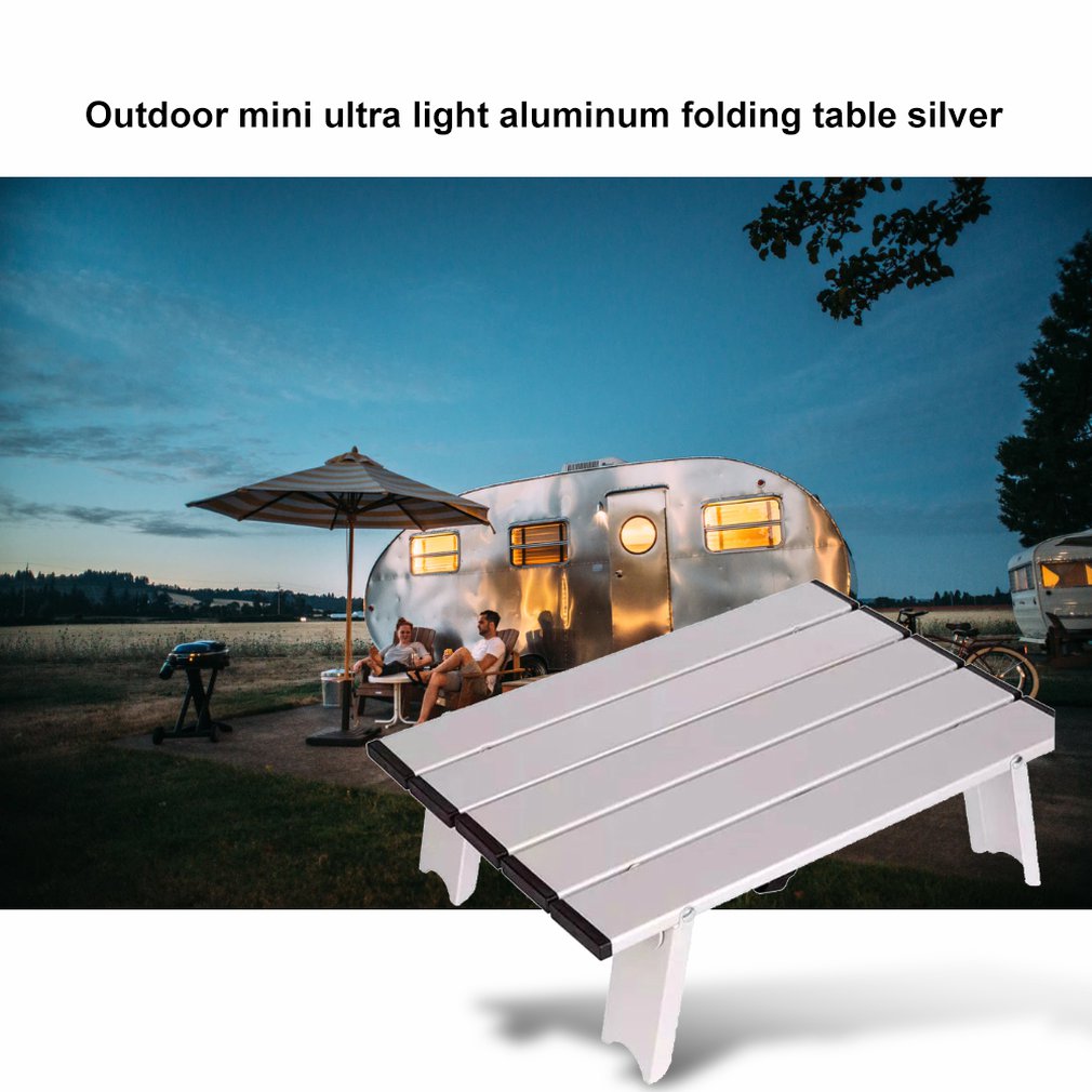 Japan Hot Camping Beach Outdoor Mini Ultra Light Aluminum Folding Table Mini Computer Desk Professional