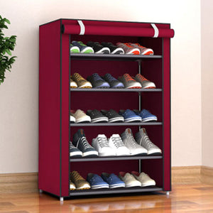 Multi-layer Dustproof Cloth Shoe Cabinet DIY Combination Assembly Shoe Storage Rack Household Finishing Shelves Home Furniture