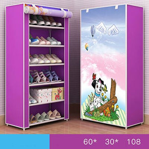 Multi-layer Dustproof Cloth Shoe Cabinet DIY Combination Assembly Shoe Storage Rack Household Finishing Shelves Home Furniture