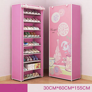 Multi-layer Dustproof Cloth Shoe Cabinet DIY Combination Assembly Shoe Storage Rack Household Finishing Shelves Home Furniture