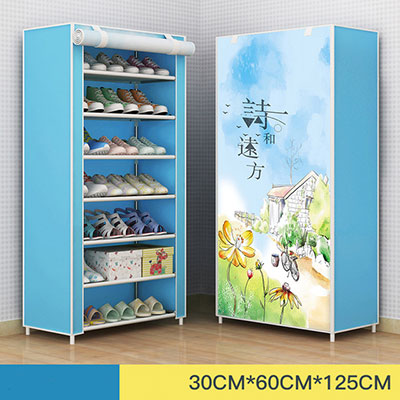 Multi-layer Dustproof Cloth Shoe Cabinet DIY Combination Assembly Shoe Storage Rack Household Finishing Shelves Home Furniture