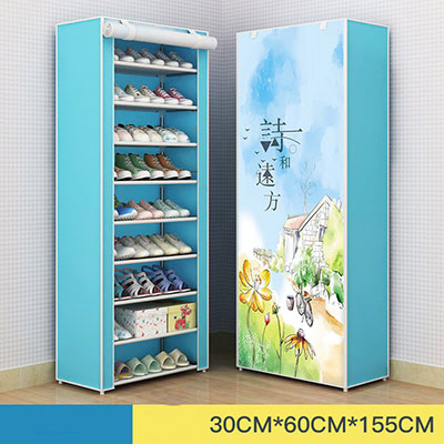 Multi-layer Dustproof Cloth Shoe Cabinet DIY Combination Assembly Shoe Storage Rack Household Finishing Shelves Home Furniture