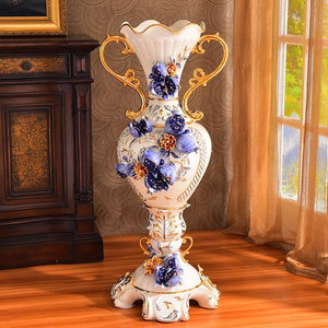 The living room decoration ceramic vase style landing Home Furnishing living room luxury decoration large floor vases