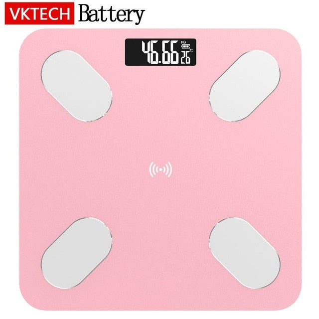 VKTECH S5 Body Fat Scale Floor Scientific Smart Electronic LED Digital Weight Bathroom Scales Balance Bluetooth APP Android IOS