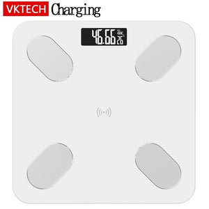 VKTECH S5 Body Fat Scale Floor Scientific Smart Electronic LED Digital Weight Bathroom Scales Balance Bluetooth APP Android IOS