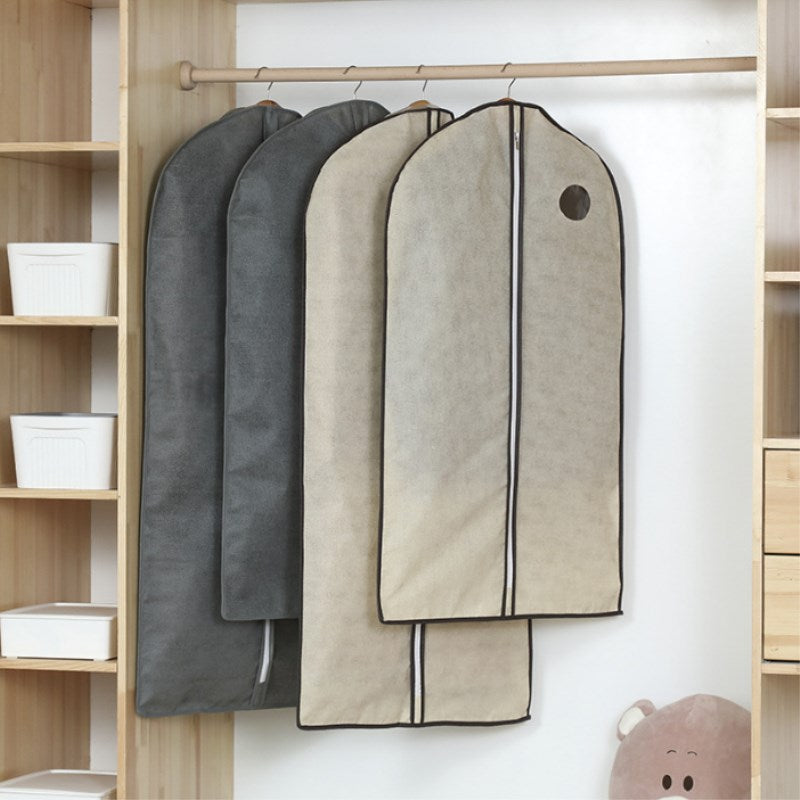 Hanging Clothes Dust Cover Coat Suit Cover Long Non-woven Storage Bag Dust Bag Coat Dust Cover Household Storage Products